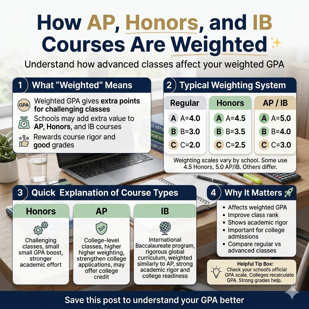 How AP, Honors, and IB Courses Are Weighted
