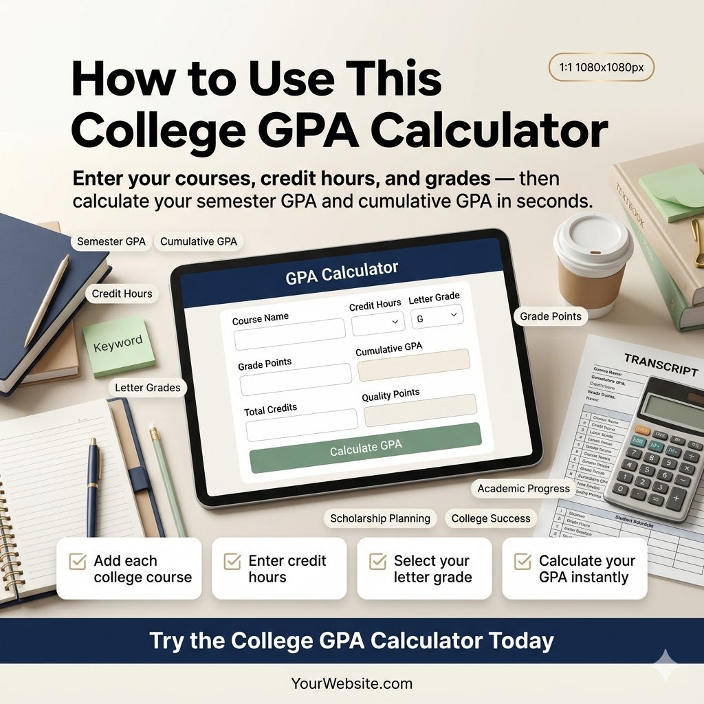 How to Use This College GPA Calculator