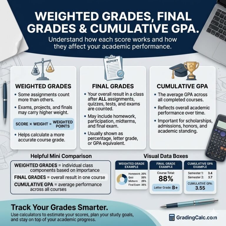 Letter Grade Calculator – Percentage To Letter Grade & GPA - Grading ...